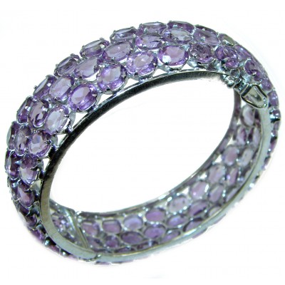 Real Treasure Amethyst .925 Sterling Silver Bracelet / BANGLE